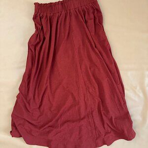 Ann Taylor Burnt Orange Midi Skirt Size S